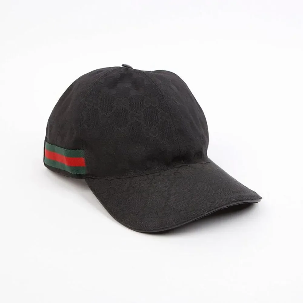 Web Gg Canvas Baseball Cap Black